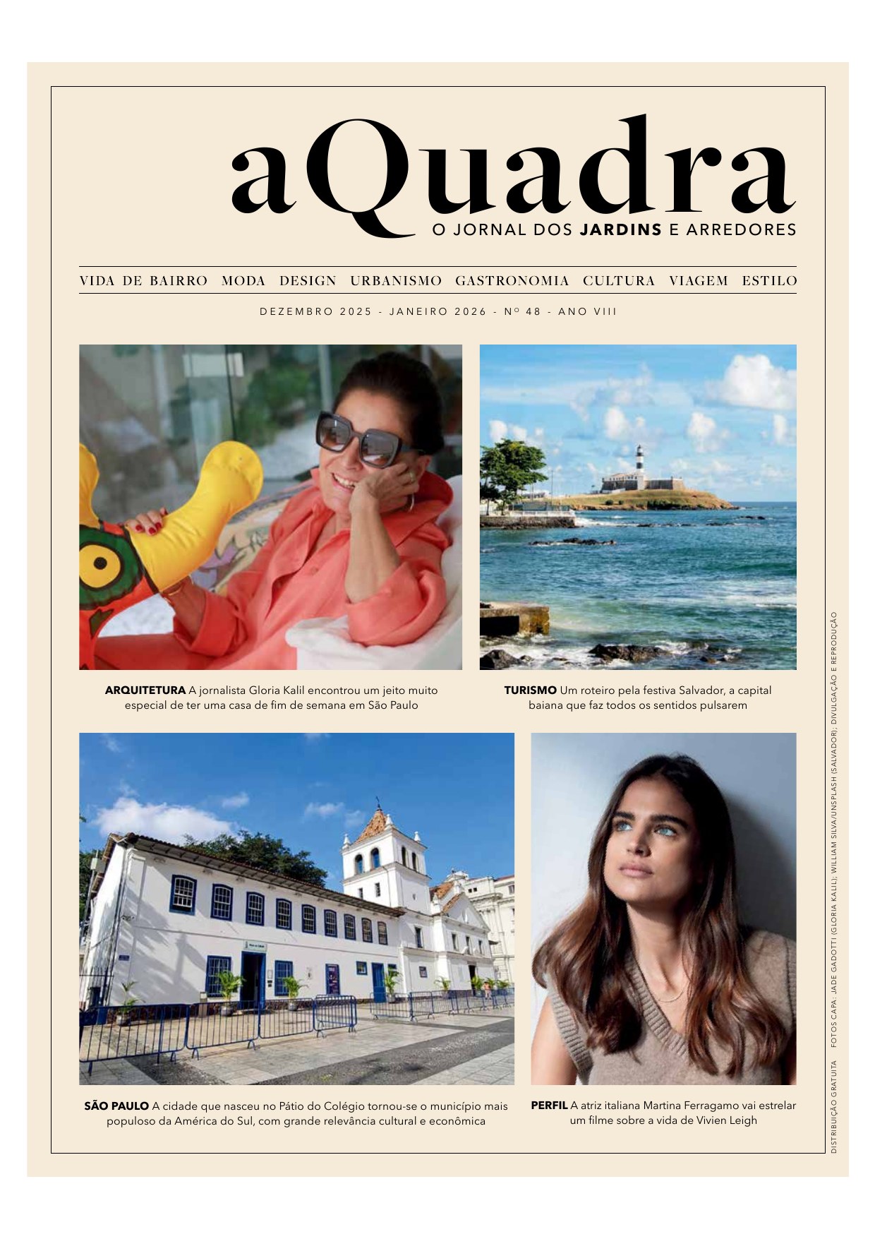 Capa da edição 48 da revista aQuadra — Dezembro 2025 — Janeiro 2026